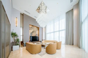 Phòng khách penthouse Serenity Sky Villas